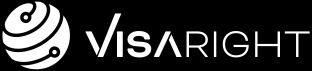 Weißes Firmenlogo von Visaright