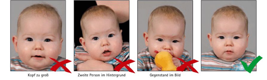 Häufige Fehler bei der Aufnahme biometrischer Bilder eines Babys